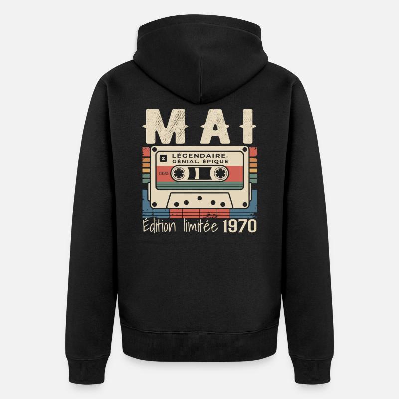 Mai 1983 - Veste à capuche bio Premium Unisexe - noir