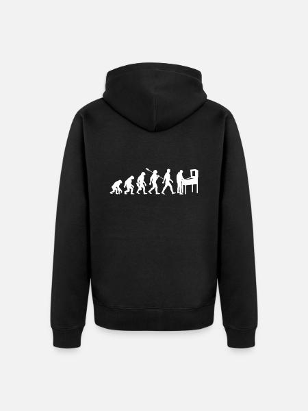 Evolution - Pinball - Pinball - Automatic - Unisex Premium Organic Zip Hoodie - black
