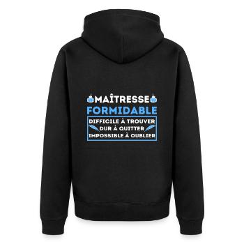 MAÎTRESSE FORMIDABLE DIFFICILE À QUITTE - Veste à capuche bio Premium Unisexe - noir - Dos - Nico (187cm)