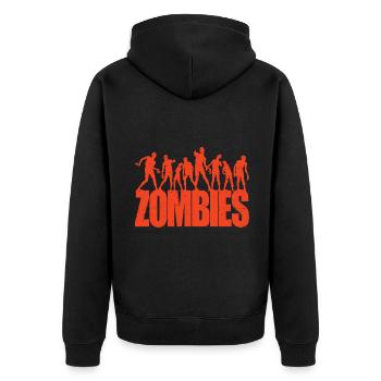 Scary Walking Zombies Horreur Halloween Costume - Veste à capuche bio Premium Unisexe - noir - Dos - Nico (187cm)