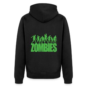 Scary Walking Zombies Horreur Halloween Costume - Veste à capuche bio Premium Unisexe - noir - Dos - Nico (187cm)