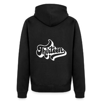 Mignon cadeau d’anniversaire 13 ans 13 ans - treize - Veste à capuche bio Premium Unisexe - noir - Dos - Nico (187cm)