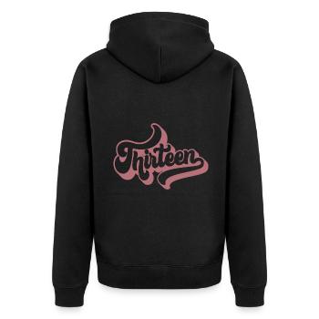 Mignon cadeau d’anniversaire 13 ans 13 ans - treize - Veste à capuche bio Premium Unisexe - noir - Dos - Nico (187cm)