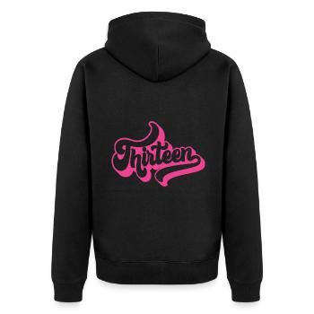 Mignon cadeau d’anniversaire 13 ans 13 ans - treize - Veste à capuche bio Premium Unisexe - noir - Dos - Nico (187cm)