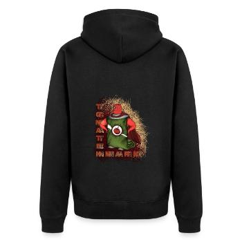 Pâte de tomate - Veste à capuche bio Premium Unisexe - noir - Dos - Nico (187cm)