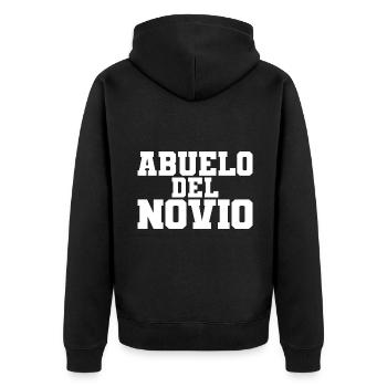 Abuelo del Novio Groom's Grandpa Wedding Gift - Unisex Premium Organic Zip Hoodie - black - Back - Nico (187cm)