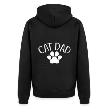 Cat Dad - Mignon Paw Cat Lover Dad Cat Owner - Veste à capuche bio Premium Unisexe - noir - Dos - Nico (187cm)