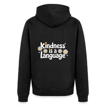 Altruismo Selfless Giving Giving School Spirit - Unisex Premium Organic Zip Hoodie - black - Back - Nico (187cm)
