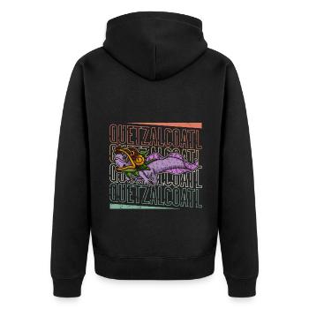 Quetzalcoatl Axolotl Mexique Divinité Aztèque - Veste à capuche bio Premium Unisexe - noir - Dos - Nico (187cm)