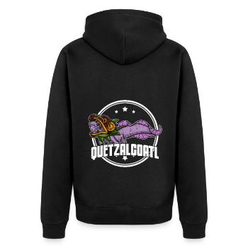 Quetzalcoatl Axolotl Mexique Divinité Aztèque - Veste à capuche bio Premium Unisexe - noir - Dos - Nico (187cm)