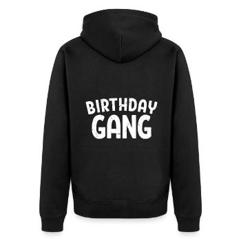 Geburtstag Gang Matching Gruppe Geburtstagsfeier Geschenk - Unisex Premium Bio Zip Hoodie - Schwarz - Hinten - Nico (187cm)