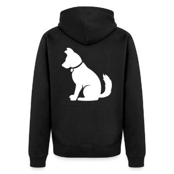 Chien mignon - idée cadeau amoureux des chiens - Veste à capuche bio Premium Unisexe - noir - Dos - Nico (187cm)