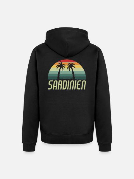 Sardinia sardinia - Unisex Premium Organic Zip Hoodie - black