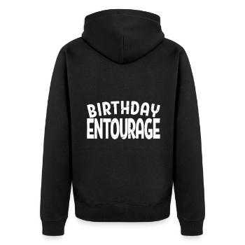 Birthday Entourage Matching Group Birthday Party - Unisex Premium Organic Zip Hoodie - black - Back - Nico (187cm)