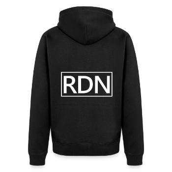 RDN fier diététiste nutritionniste - Veste à capuche bio Premium Unisexe - noir - Dos - Nico (187cm)