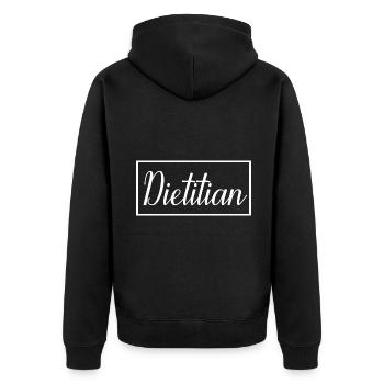 Diététiste Fière étudiante diététiste diplômée - Veste à capuche bio Premium Unisexe - noir - Dos - Nico (187cm)