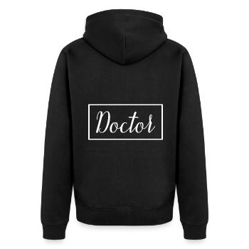 Docteur Médecin Fier Diplômé Médecin Étudiant - Veste à capuche bio Premium Unisexe - noir - Dos - Nico (187cm)