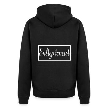 Entrepreneur fier d’un cadeau d’entrepreneur diplômé - Veste à capuche bio Premium Unisexe - noir - Dos - Nico (187cm)