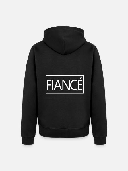 Verloofde Matching Verlovingsfeest cadeau voor mannen - Uniseks Premium bio ziphoodie - zwart