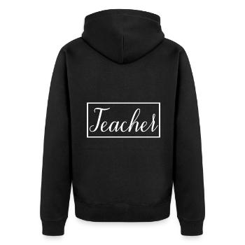 Enseignant fier de l’éducation graduée Cadeau de l’enseignant - Veste à capuche bio Premium Unisexe - noir - Dos - Nico (187cm)