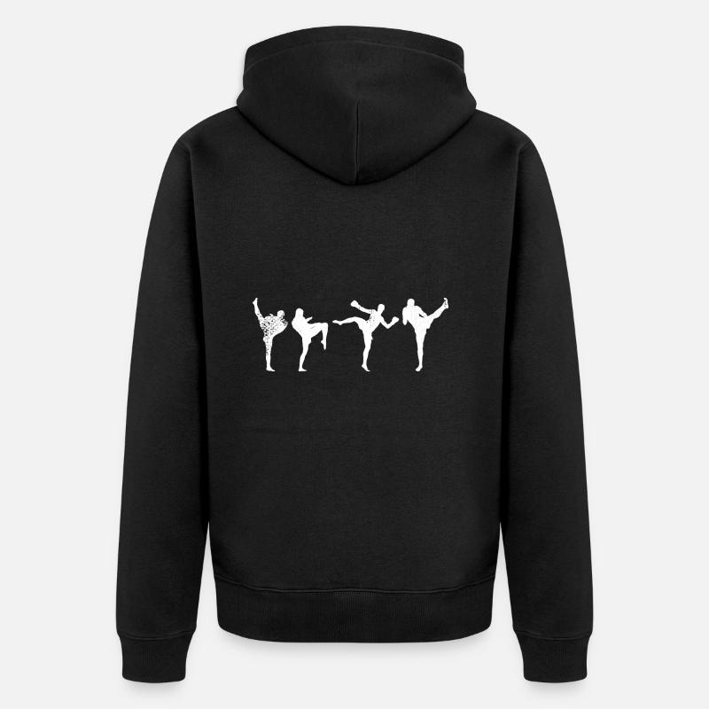 Drôles de kickboxeurs - Veste à capuche bio Premium Unisexe - noir
