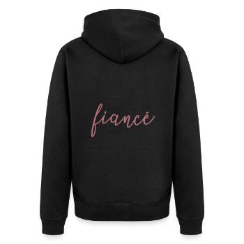 Fiancé Matching Engagement Gift Groom’s Mariage du marié - Veste à capuche bio Premium Unisexe - noir - Dos - Nico (187cm)