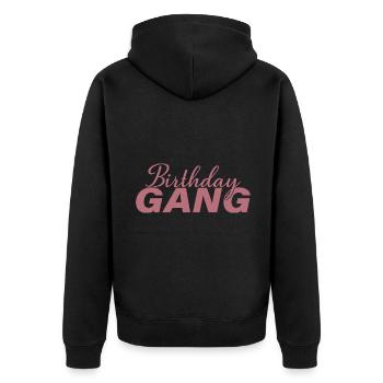Anniversaire Gang Matching Groupe Fête d’Anniversaire Cadeau - Veste à capuche bio Premium Unisexe - noir - Dos - Nico (187cm)