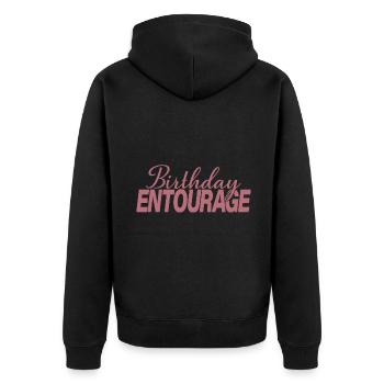 Birthday Entourage Matching Group Birthday Party - Unisex Premium Organic Zip Hoodie - black - Back - Nico (187cm)