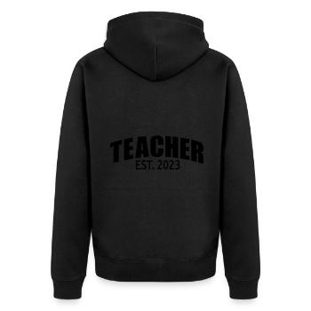 Enseignant Est. 2023 Diplôme d’enseignant Cadeau d’enseignant - Veste à capuche bio Premium Unisexe - noir - Dos - Nico (187cm)
