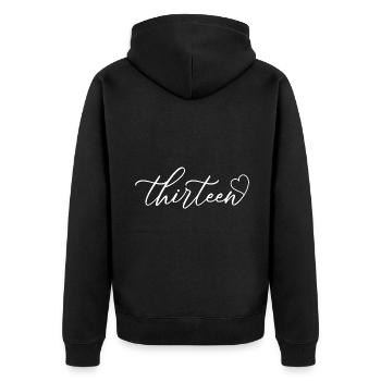 Mignon cadeau d’anniversaire 13 ans 13 ans - treize - Veste à capuche bio Premium Unisexe - noir - Dos - Nico (187cm)