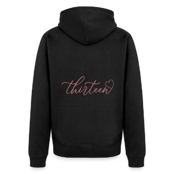 Mignon cadeau d’anniversaire 13 ans 13 ans - treize - Veste à capuche bio Premium Unisexe - noir - Dos - Nico (187cm)