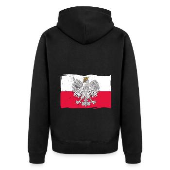 Poland Polish Polska Polski Husaria Cavalry - Unisex Premium Organic Zip Hoodie - black - Back - Nico (187cm)
