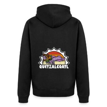 Quetzalcoatl Axolotl Mexique Divinité Aztèque - Veste à capuche bio Premium Unisexe - noir - Dos - Nico (187cm)