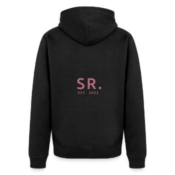 Sr. Est. 2022 Verlobung für die Hochzeitsfeier des Bräutigams - Unisex Premium Bio Zip Hoodie - Schwarz - Hinten - Nico (187cm)