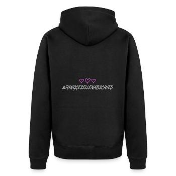 Enterrement de vie de garçon coeur - Veste à capuche bio Premium Unisexe - noir - Dos - Nico (187cm)