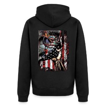 Conception pour les employés de l’Église cool dire vrai - Veste à capuche bio Premium Unisexe - noir - Dos - Nico (187cm)