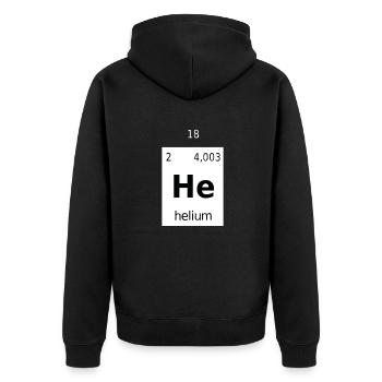 Krypto Crypto Helium Mining HNT Bitcoin Blockchain - Unisex Premium Bio Zip Hoodie - Schwarz - Hinten - Nico (187cm)