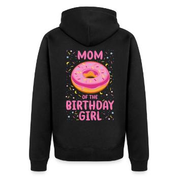 Mère de l’enfant d’anniversaire - Veste à capuche bio Premium Unisexe - noir - Dos - Nico (187cm)