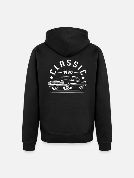 Classic 1970. - Unisex Premium Organic Zip Hoodie - black