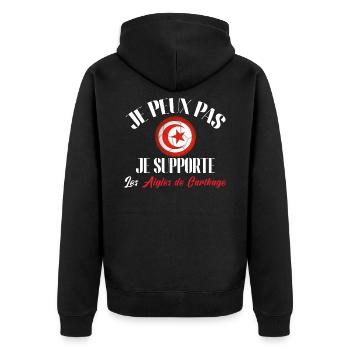 je supporte les aigles de Carthage, tunisie - Veste à capuche bio Premium Unisexe - noir - Dos - Nico (187cm)