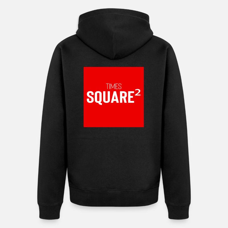 Square Streetwear: Fun & Clear Statement - Veste à capuche bio Premium Unisexe - noir