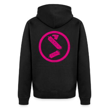 Rayon de symbole Antifa détruit - Veste à capuche bio Premium Unisexe - noir - Dos - Nico (187cm)