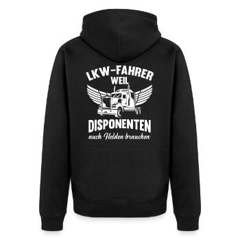Dispatchers Truck Driver Truck Driver Truck Gift - Veste à capuche bio Premium Unisexe - noir - Dos - Nico (187cm)