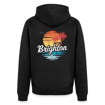 Brighton - Veste à capuche bio Premium Unisexe - noir - Dos - Nico (187cm)