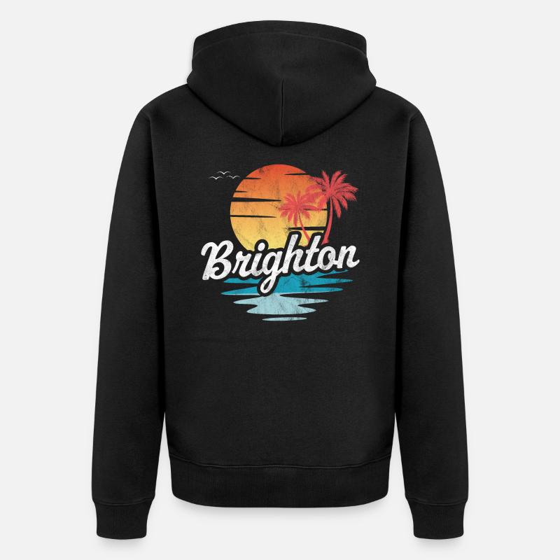 Brighton - Veste à capuche bio Premium Unisexe - noir