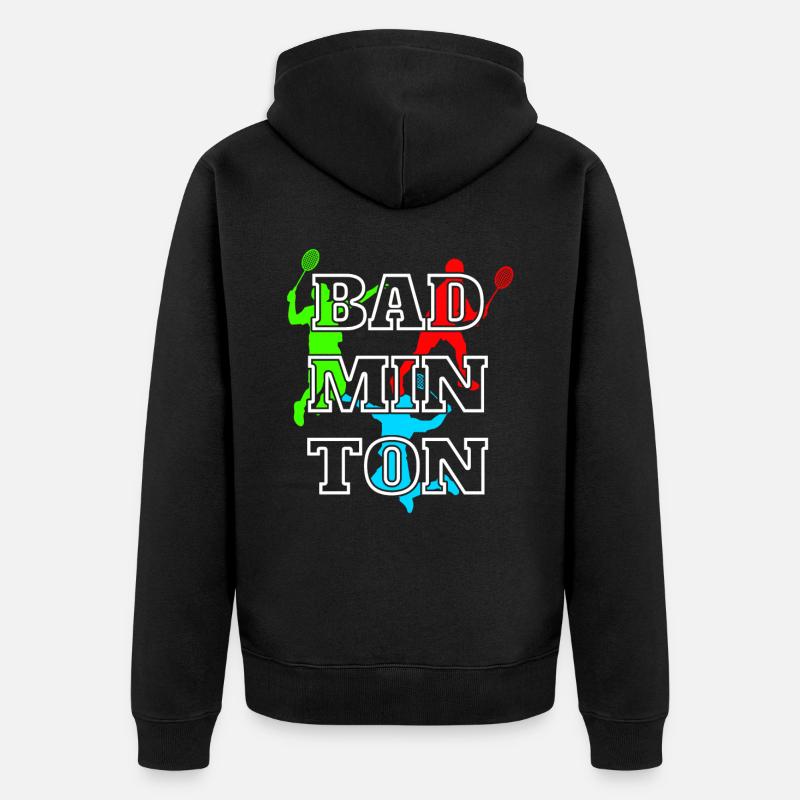 Badminton - Veste à capuche bio Premium Unisexe - noir