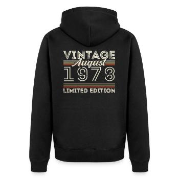 Août 1978 Légende depuis août 1978 Millésime 1978 - Veste à capuche bio Premium Unisexe - noir - Dos - Nico (187cm)