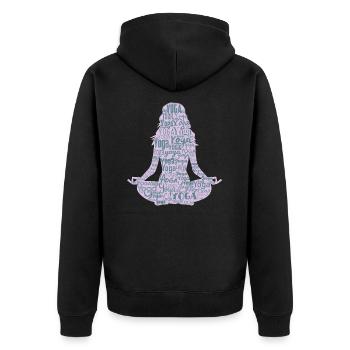 Lotus Yoga Yoga Yoga - Veste à capuche bio Premium Unisexe - noir - Dos - Nico (187cm)