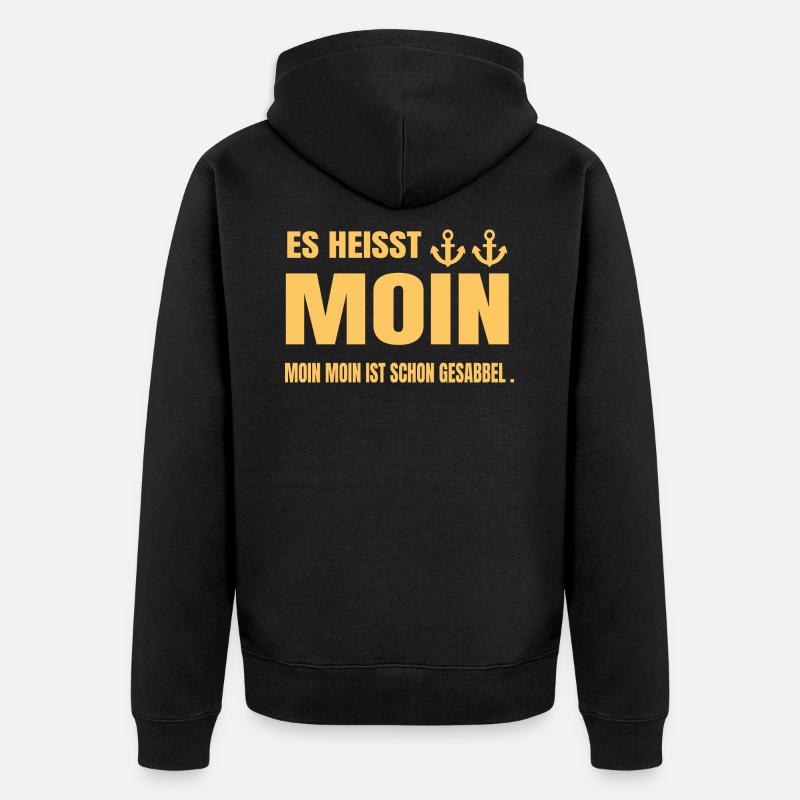 MOIN - Unisex Premium Bio Zip Hoodie - Schwarz