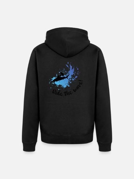 Ride the wave! - Unisex Premium Organic Zip Hoodie - 
